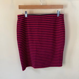 striped pencil skirt